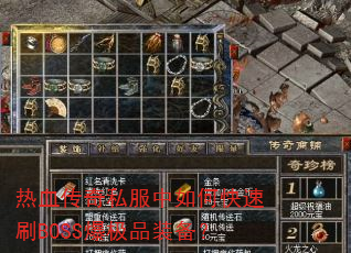 ��Ѫ����˽������ο���ˢBOSS����Ʒװ����