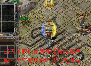 幻天单职业免费外挂真的靠谱吗?传奇游戏攻略技巧大揭秘 幻天单职业免费外挂真的靠谱吗?传奇游戏攻略技巧大揭秘